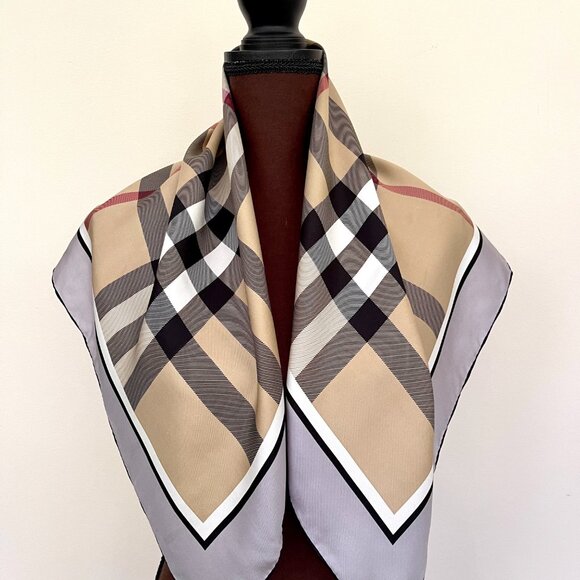 Display #3 Burberry Silk Scarf - Picture 1 of 15